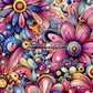Jardin des Rêves Psychédéliques (50cm x 90cm) - UnBrunBarbu