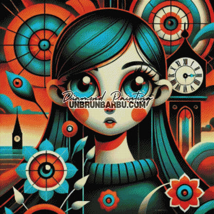 Jardin des Temps Mystiques (80cm x 80cm) - UnBrunBarbu