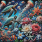 Jardin Enchanté des Profondeurs (120cm x 120cm) - UnBrunBarbu