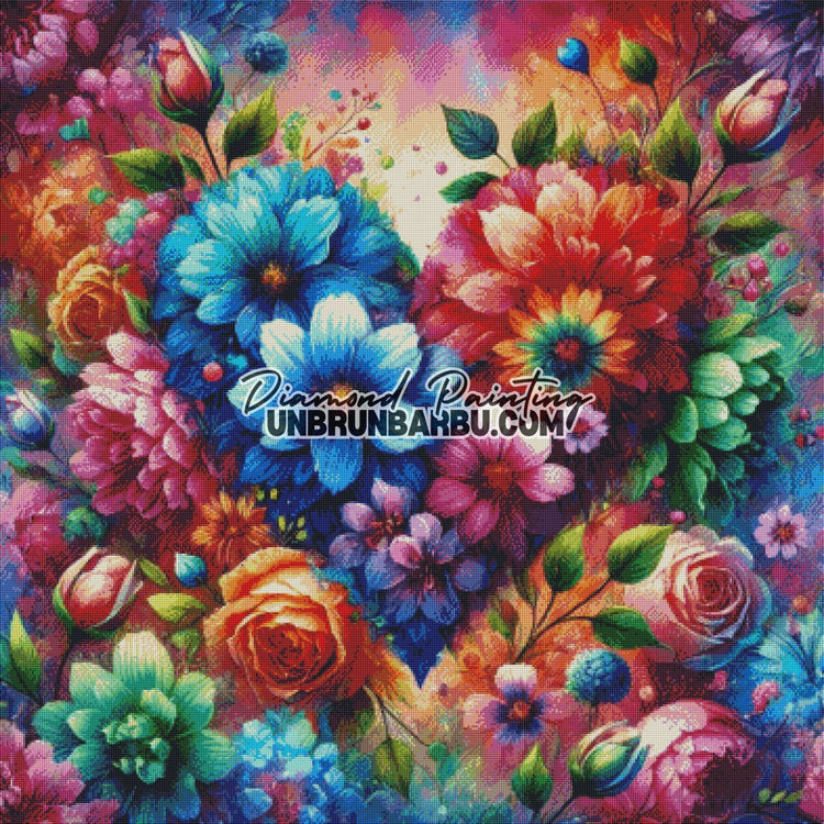 Jardin Enchanté du Cœur (100cm x 100cm) - UnBrunBarbu