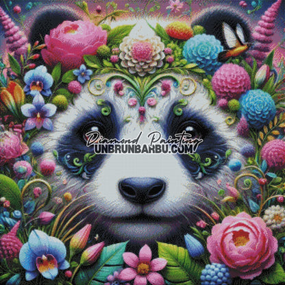 Jardin Enchanté du Panda (80cm x 80cm) - UnBrunBarbu