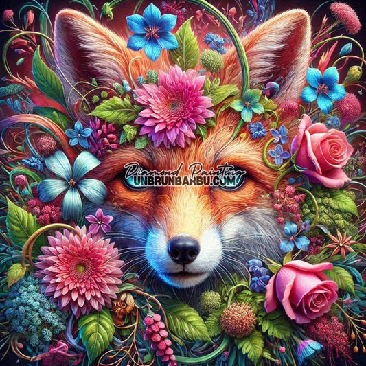 Jardin Enchanté du Renard (90cm x 90cm) - UnBrunBarbu