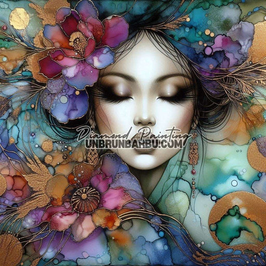 Jardin Secret de Mei (80cm x 80cm) - UnBrunBarbu