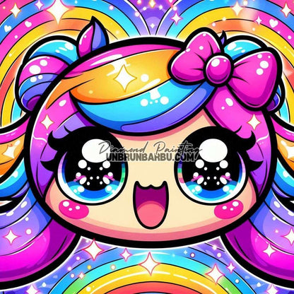 Kawaii, Messagère des Rêves (60cm x 60cm) - UnBrunBarbu