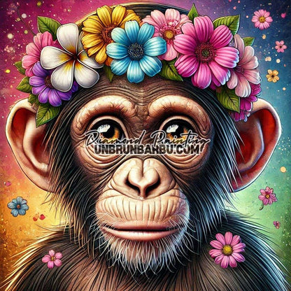 Kipo Roi des Fleurs (80cm x 80cm) - UnBrunBarbu