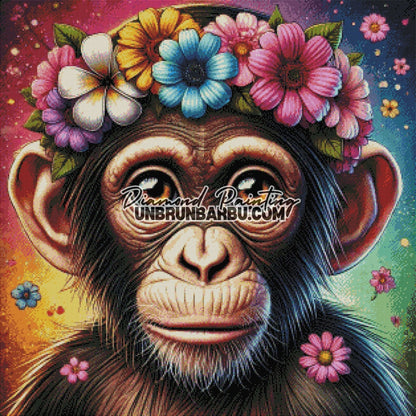 Kipo Roi des Fleurs (80cm x 80cm) - UnBrunBarbu