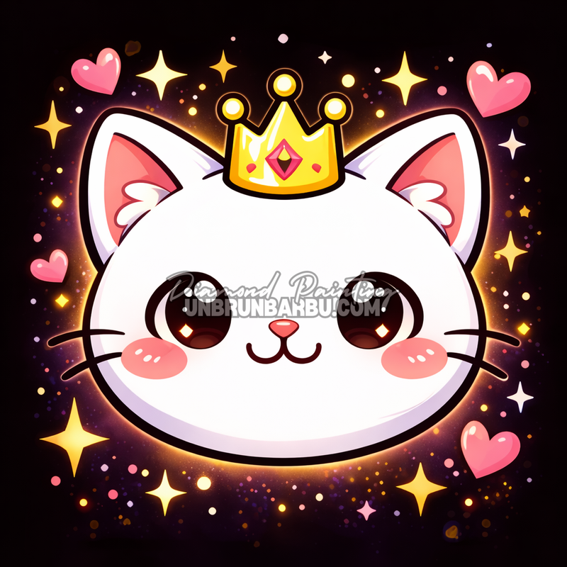 Illustration de la toile 5 du kit Diamond Painting Chats 6 toiles