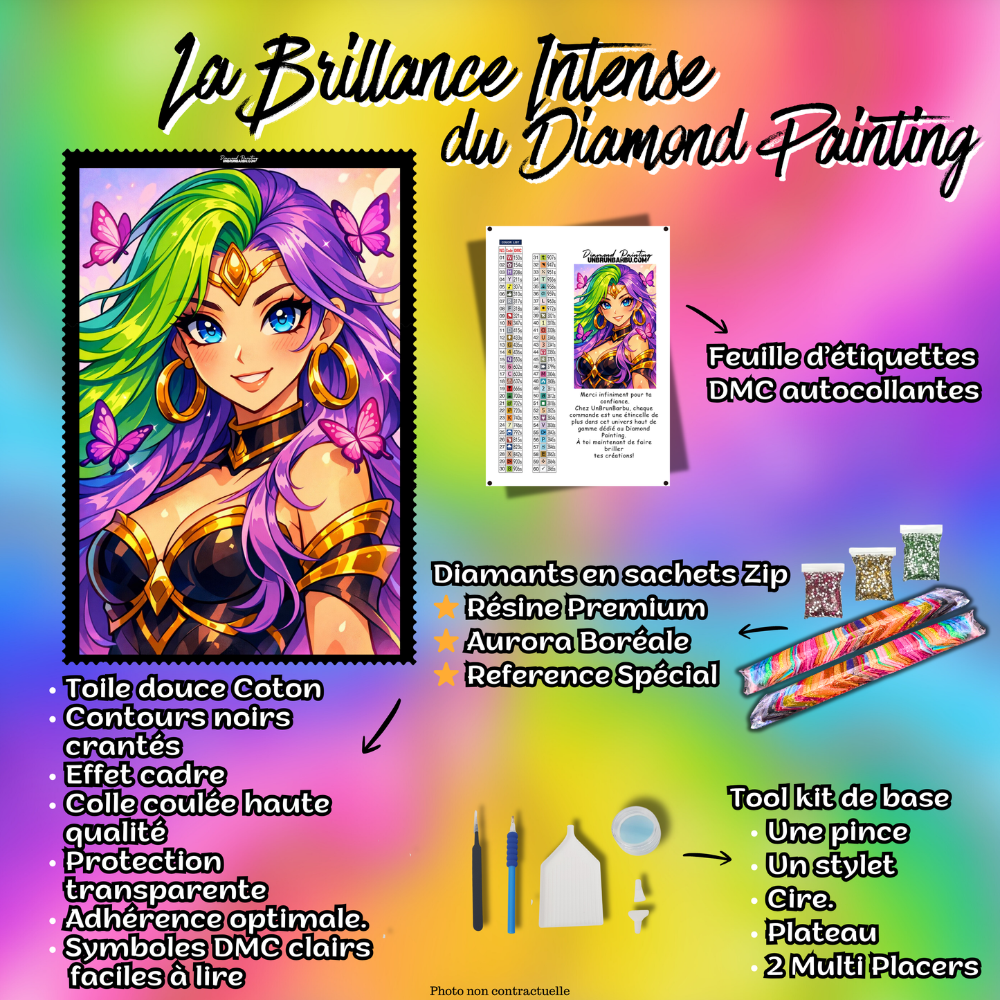 kit diamond painting deesse accessoires inclus