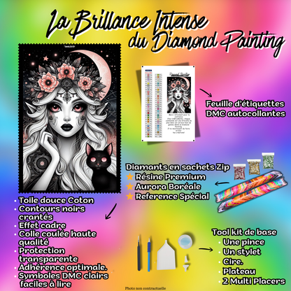 kit diamond painting gardienne accessoires inclus