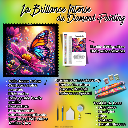 kit diamond painting papillon accessoires complet