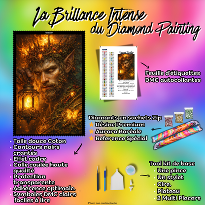kit diamond painting complet toile diamants accessoires inclus