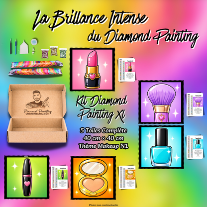 kit diamond painting xl makeup n1 5 toiles 40x40 cm kit complet