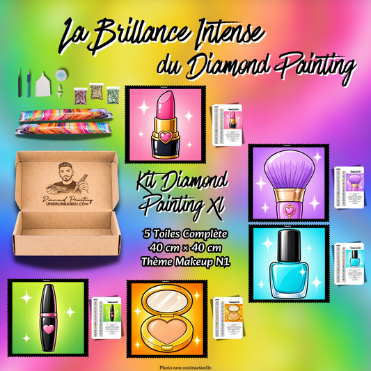 kit diamond painting xl makeup n1 5 toiles 40x40 cm kit complet