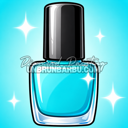 kit diamond painting xl makeup n1 vernis bleu 40x40 cm