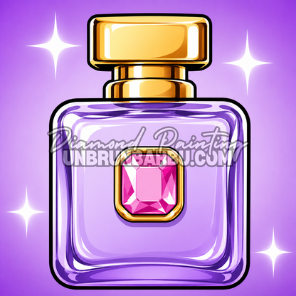 kit diamond painting xl parfums n1 flacon violet bijou