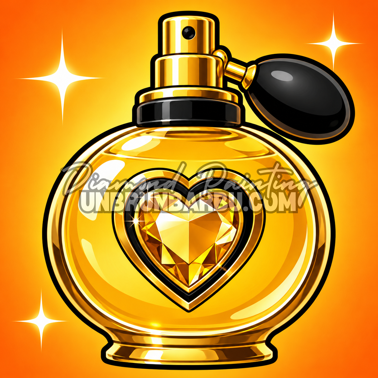 kit diamond painting xl parfums n1 vaporisateur dore