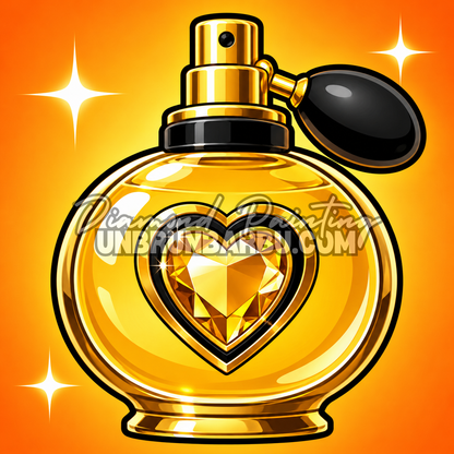 kit diamond painting xl parfums n1 vaporisateur dore