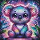 Koala Magique des Couleurs Arc - en - Ciel (90cm x 90cm) - UnBrunBarbu