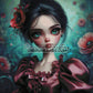La Fille aux Coquelicots (100cm x 100cm) - UnBrunBarbu