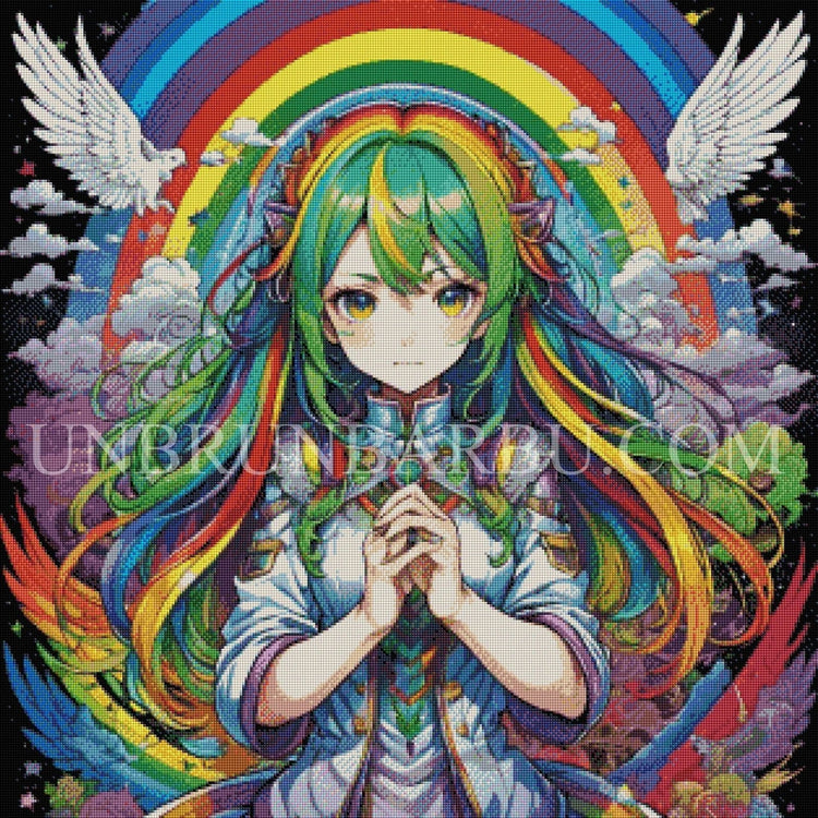 La Gardienne des Mondes manga. (80cm × 80cm). - UnBrunBarbu