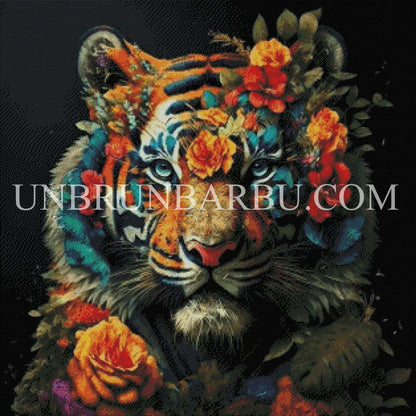 La majesté florale. (80cm x 80cm). - UnBrunBarbu