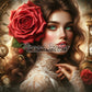 La Rose et le Temps (100cm x 100cm) - UnBrunBarbu