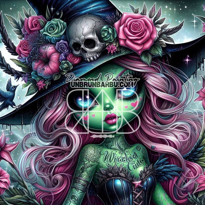 La Sorcière Enchantée (90cm x 90cm) - UnBrunBarbu