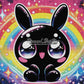 Lapin Étoilé Arc - en - Ciel Magique (80cm x 80cm) - UnBrunBarbu
