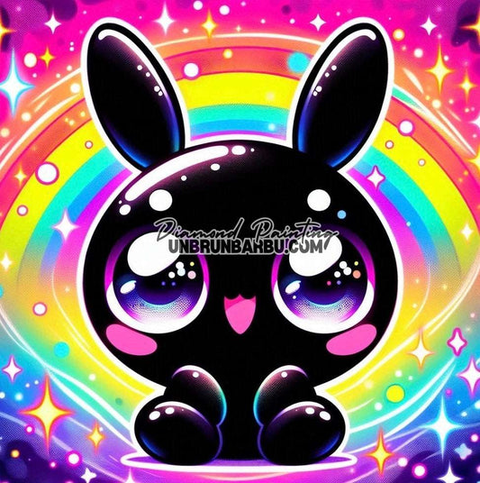 Lapin Étoilé Arc - en - Ciel Magique (80cm x 80cm) - UnBrunBarbu