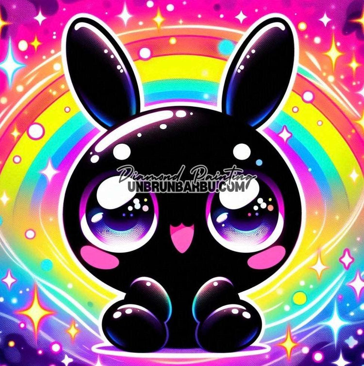Lapin Étoilé Arc - en - Ciel Magique (80cm x 80cm) - UnBrunBarbu