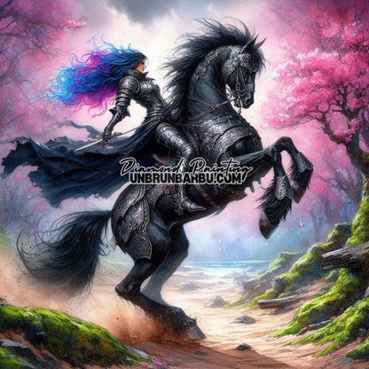 L’Appel de l’Épée Divine (120cm x 120cm) - UnBrunBarbu