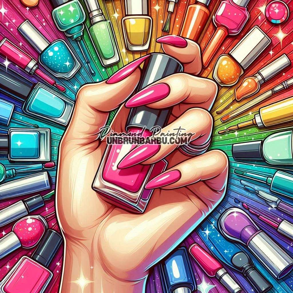 L’Art au Bout des Ongles (100cm x 100cm) - UnBrunBarbu