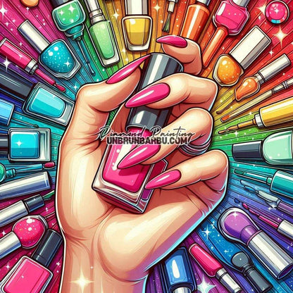 L’Art au Bout des Ongles (100cm x 100cm) - UnBrunBarbu