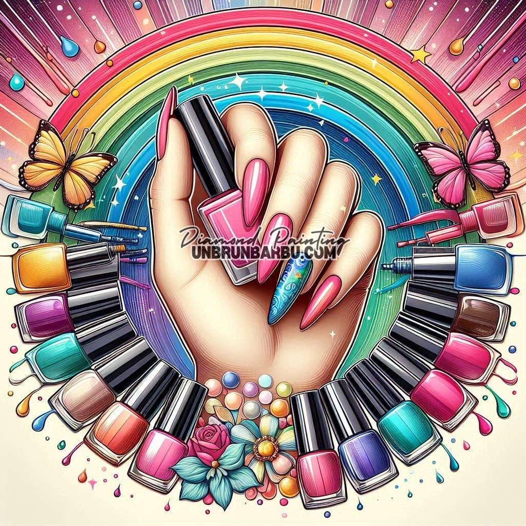 L'art de sublimer vos ongles (100cm x 100cm) - UnBrunBarbu