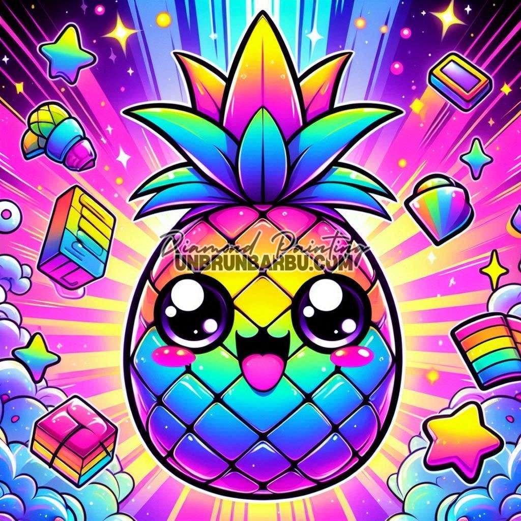 L’Aventure Arc - en - ciel de Pina (60cm x 60cm) - UnBrunBarbu