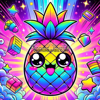L’Aventure Arc - en - ciel de Pina (60cm x 60cm) - UnBrunBarbu