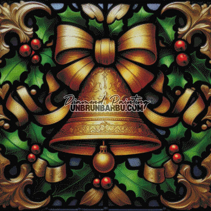 Le Carillon de Noël Éternel (80cm x 80cm) - UnBrunBarbu