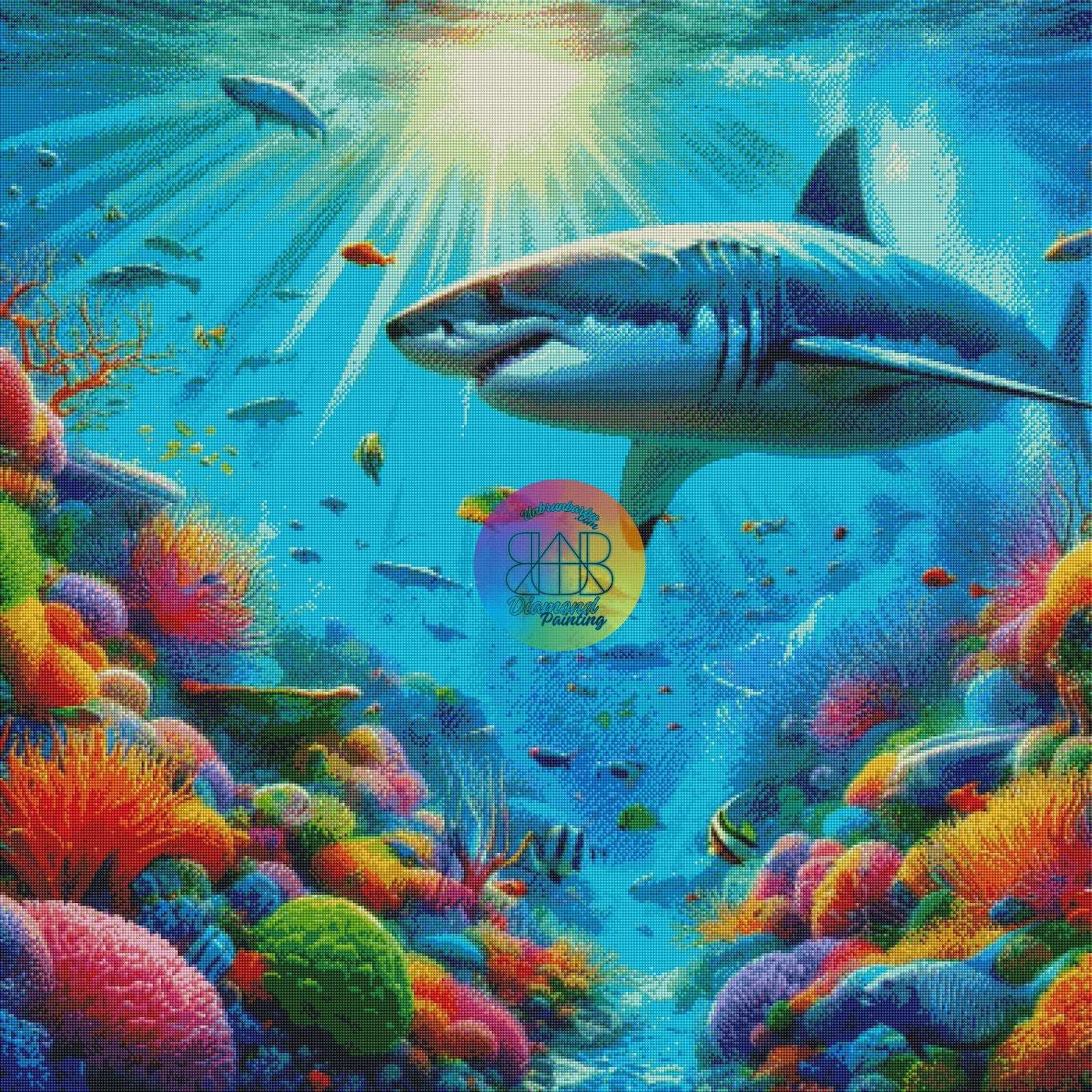 Le Monde Mystérieux Sous - Marin. (100cm x 100cm). - UnBrunBarbu