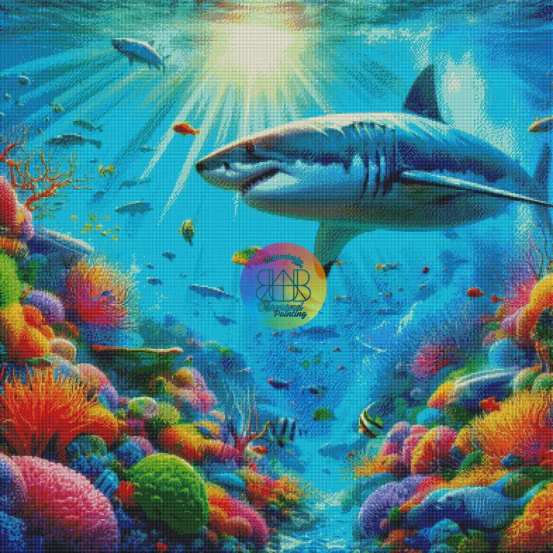 Le Monde Mystérieux Sous - Marin. (100cm x 100cm). - UnBrunBarbu