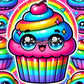 Le plus beau des cupcakes (80cm x 80cm) - UnBrunBarbu