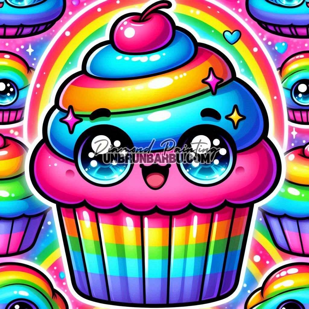 Le plus beau des cupcakes (80cm x 80cm) - UnBrunBarbu