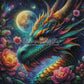 Le Rêve du Dragon Étoilé (100cm x 100cm) - UnBrunBarbu