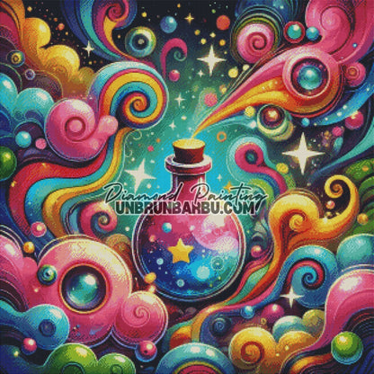 L'Élixir des Rêves Infini (80cm x 80cm) - UnBrunBarbu