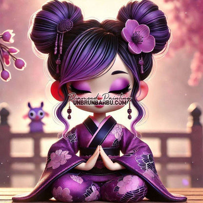 L'Enchantement du Sakura (90cm x 90cm) - UnBrunBarbu