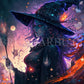 L’Enchantement Nocturne d’Halloween. (110cm x 75cm) - UnBrunBarbu