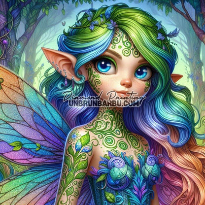 L'Enchanteresse du Printemps Éternel (100cm x 100cm) - UnBrunBarbu
