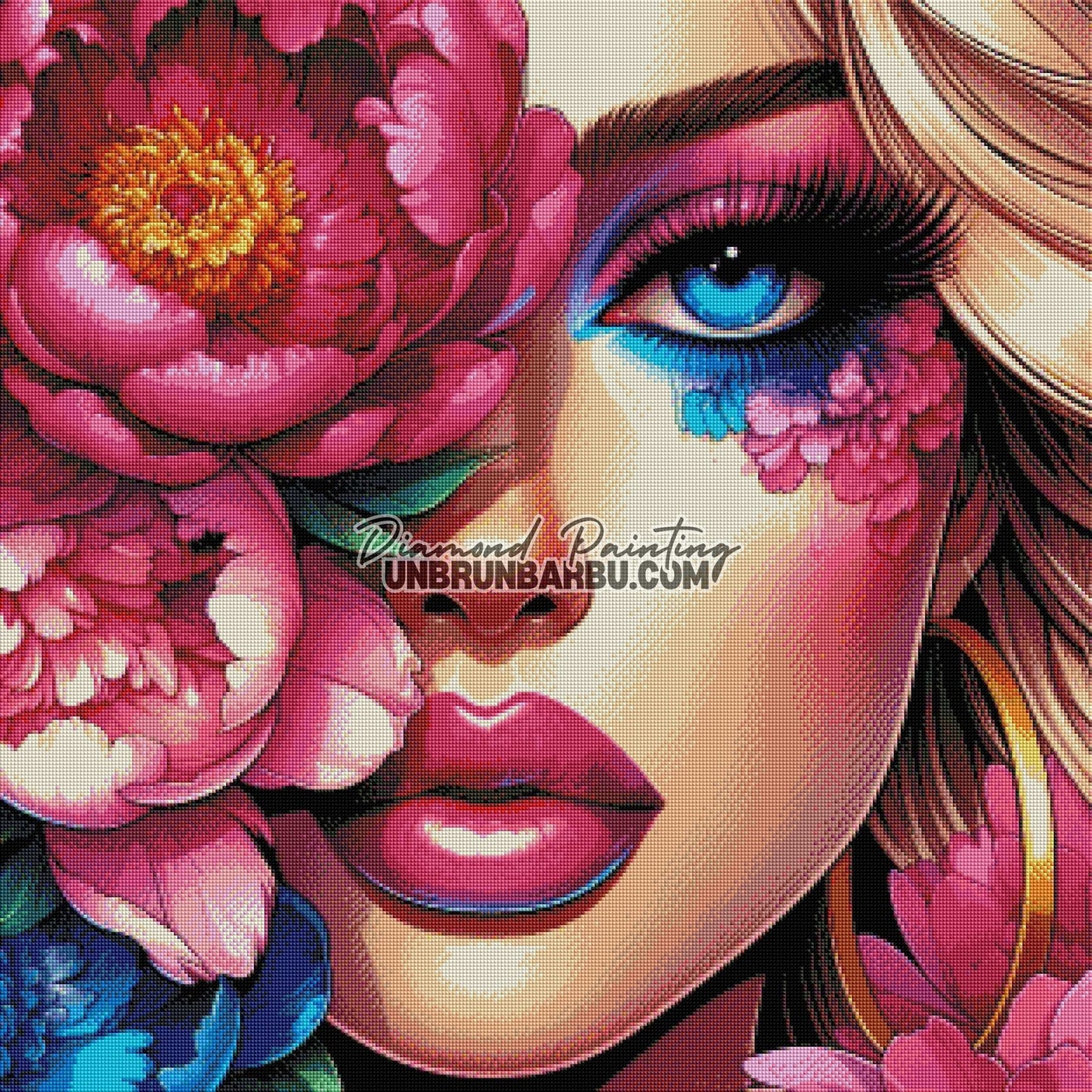 L’Enchanteresse Florale (80cm x 80cm) - UnBrunBarbu