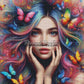 L’Envolée des Papillons Rainbow (100cm x 125cm) - UnBrunBarbu