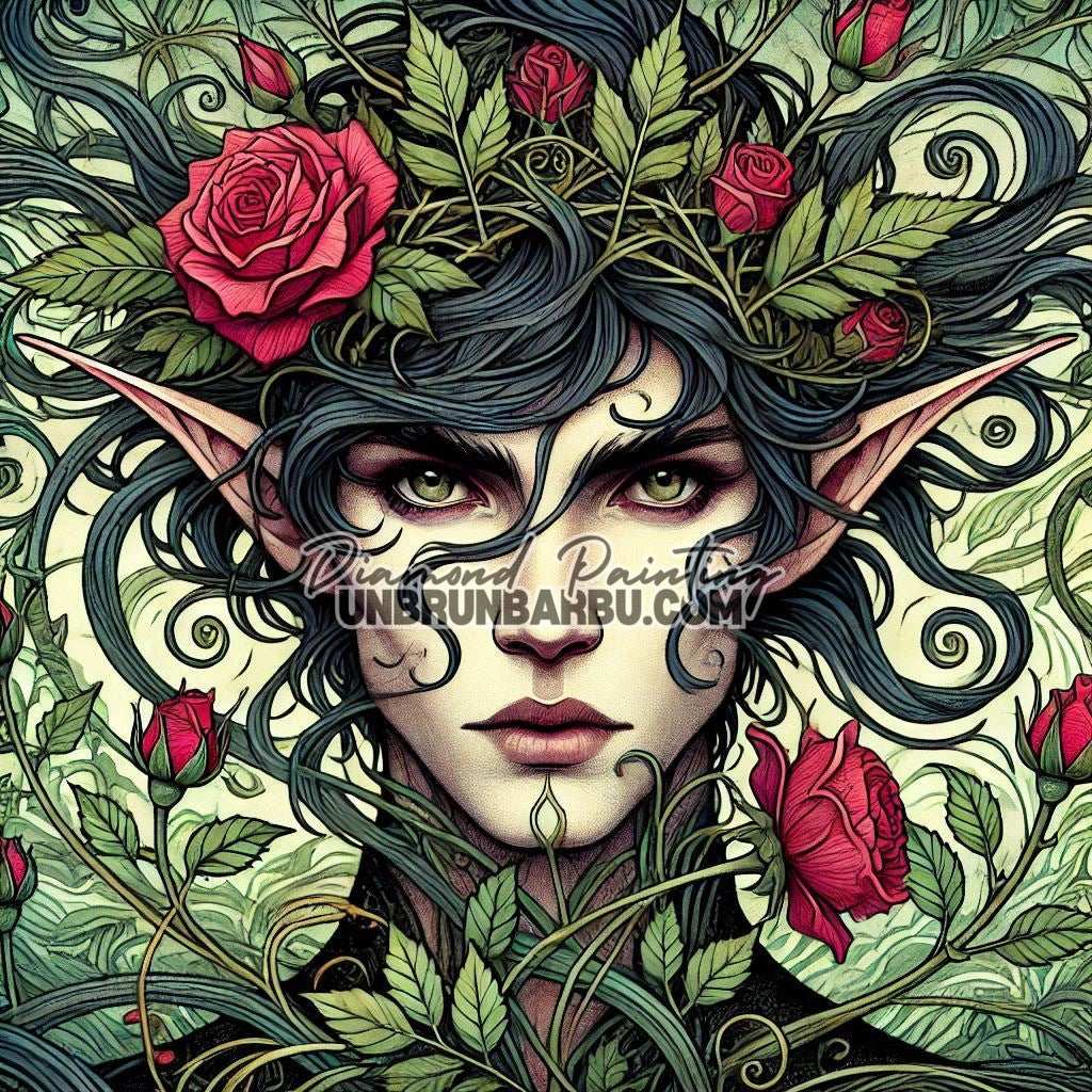 L'Épine et la Rose Éternelle (80cm x 80cm) - UnBrunBarbu
