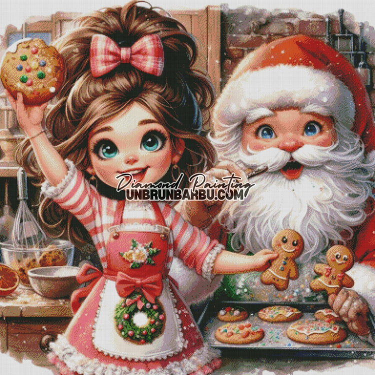 Les Cookies Magiques de Noël (100cm x 100cm) - UnBrunBarbu